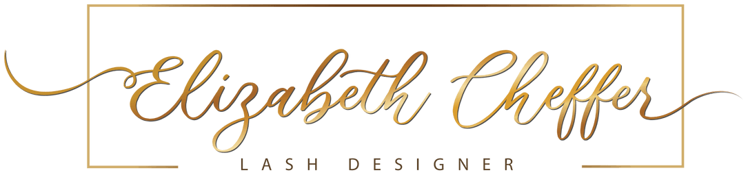 Logomarca dourada Elizabeth Cheffer, Lash Designer
